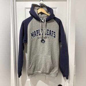 Toronto Maple Leafs Hockey Gray and Blue Hoodie Small men’s